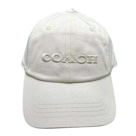 Coach Logo Baseball Cap- Cream - Picture 1 of 4